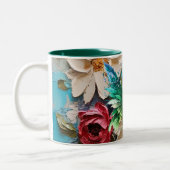 Tasse 2 Couleurs Papillon Woodsy sur les fleurs (Gauche)