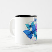Tasse 2 Couleurs Papillons (Devant gauche)