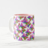 Tasse 2 Couleurs Papillons Abstraits en rose (Devant gauche)
