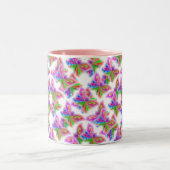Tasse 2 Couleurs Papillons Abstraits en rose (Centre)