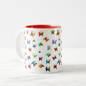 Tasse 2 Couleurs Papillons couleur aquarelle (Devant gauche)