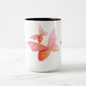 Tasse 2 Couleurs Papillons de pêche (Centre)
