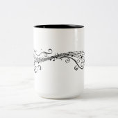 Tasse 2 Couleurs Papillons en dentelle noire 6 Musical (Centre)