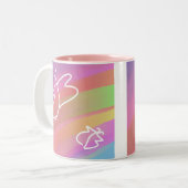Tasse 2 Couleurs Papillons esquissés (Devant gauche)
