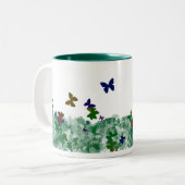 Tasse 2 Couleurs Papillons et fleurs (Devant gauche)