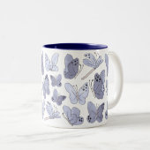 Tasse 2 Couleurs Papillons et libellules Aquarelle mignonne (Devant droit)
