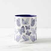 Tasse 2 Couleurs Papillons et libellules Aquarelle mignonne (Centre)