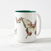 Tasse 2 Couleurs Papillons et Roses (Devant droit)