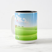 Tasse 2 Couleurs Papillons jaunes (Devant gauche)