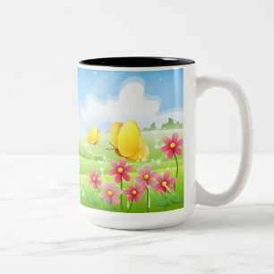 Tasse 2 Couleurs Papillons jaunes