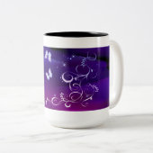 Tasse 2 Couleurs Papillons magiques de minuit (Devant droit)