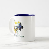 Tasse 2 Couleurs Papillons Médicale de codeur (Devant gauche)