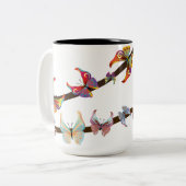 Tasse 2 Couleurs Papillons sur une branche (Devant gauche)