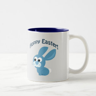 Tasse 2 Couleurs Pâques chanceuses ! Lapin bleu