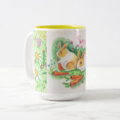 Tasse 2 Couleurs pâques heureux (Devant gauche)