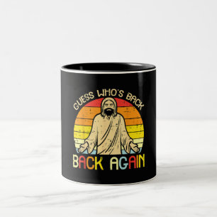 Tasse 2 Couleurs Pâques Jésus devine qui est de retour religieux ch