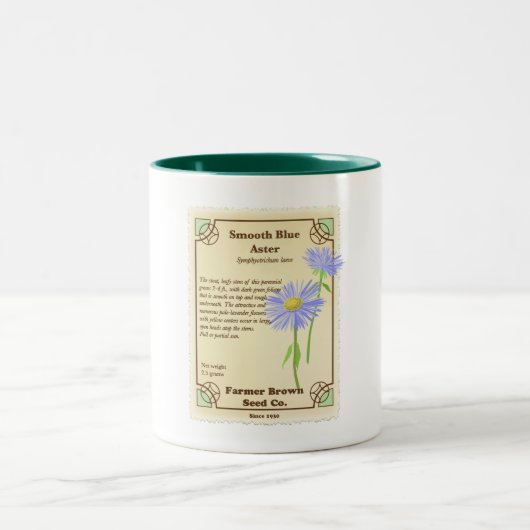Tasse 2 Couleurs Paquet de semences Blue Aster (Centre)