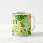 Tasse 2 Couleurs Paradis tropical Anniversaire annuel (Devant droit)