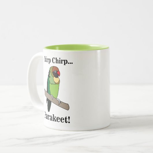 Tasse 2 Couleurs Parakeet Bird (Devant gauche)