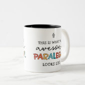 Tasse 2 Couleurs Paralegal Awesome Assistant juridique amusant (Devant droit)