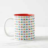 Tasse 2 Couleurs Parapluies en pluie (Gauche)