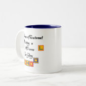 TASSE 2 COULEURS PARAPROFESSIONNEL FAISANT UNE DIFFÉRENCE (Devant gauche)