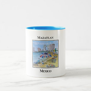 Tasse 2 Couleurs Parasailing au-dessus de la ligne d'horizon de Maz