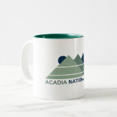 Tasse 2 Couleurs Parc national Acadia Mountain Sun (Devant gauche)