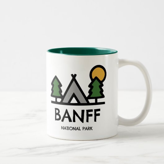 Tasse 2 Couleurs Parc national Banff (Droit)