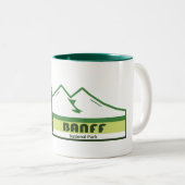 Tasse 2 Couleurs Parc national Banff Bandes vertes (Devant droit)