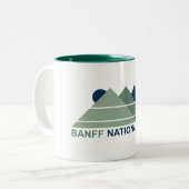 Tasse 2 Couleurs Parc national Banff Mountain Sun (Devant gauche)