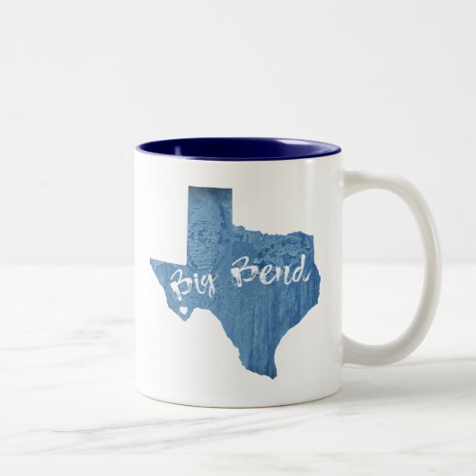 Tasse 2 Couleurs Parc national Big Bend Grain de bois (Droit)