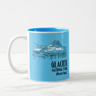 Tasse 2 Couleurs Parc national de Glacier Hidden Lake Montana