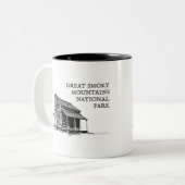 Tasse 2 Couleurs Parc national de Great Smoky Mountains (Devant gauche)