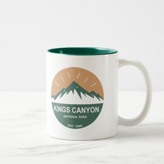 Tasse 2 Couleurs Parc national de Kings Canyon (Droit)