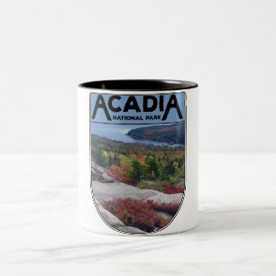Tasse 2 Couleurs Parc national de l'Acadie Vintage rétro Île du M