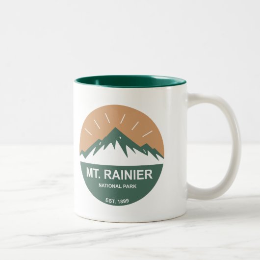 Tasse 2 Couleurs Parc national de mont Rainier (Droit)