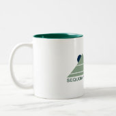 Tasse 2 Couleurs Parc national de Sequoia Mountain Sun (Gauche)