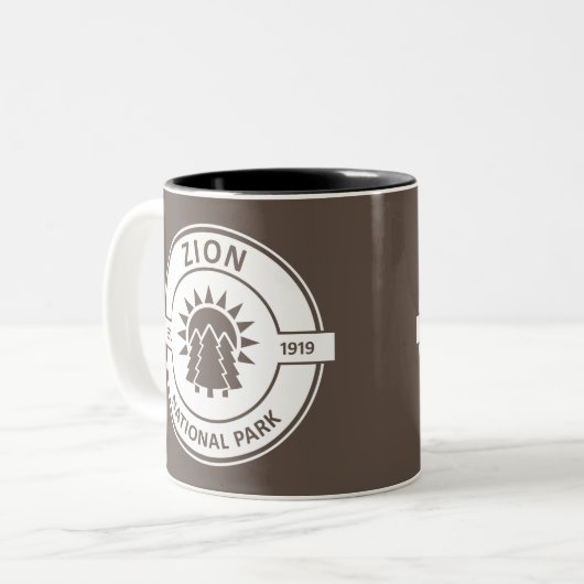 Tasse 2 Couleurs Parc national de Sion Sun Trees (Devant gauche)