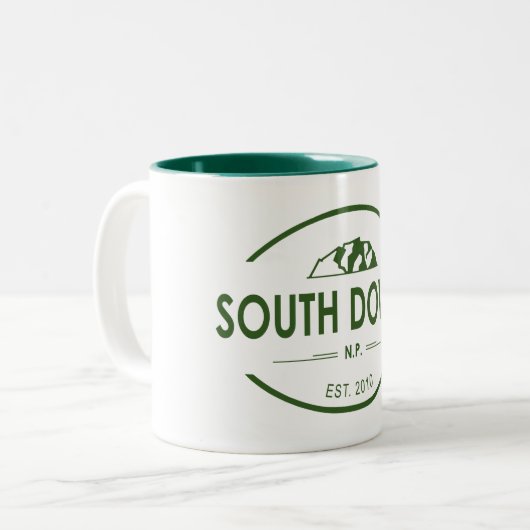 Tasse 2 Couleurs Parc national de South Downs (Devant gauche)