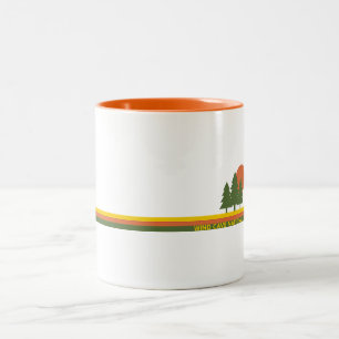 Tasse 2 Couleurs Parc national de Wind Cave Pine Trees Soleil