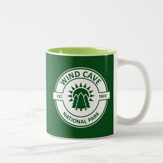 Tasse 2 Couleurs Parc national de Wind Cave Sun Trees (Droit)