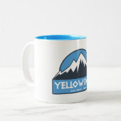 Tasse 2 Couleurs Parc national de Yellowstone (Devant gauche)