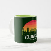 Tasse 2 Couleurs Parc national de Yellowstone (Devant gauche)