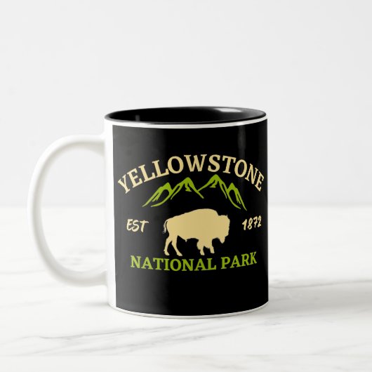 Tasse 2 Couleurs Parc national de Yellowstone (Gauche)