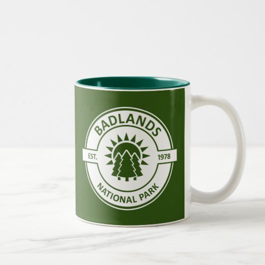Tasse 2 Couleurs Parc national des Badlands (Droit)