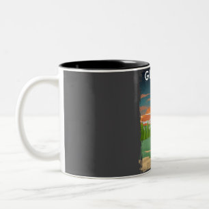 Tasse 2 Couleurs Parc national des Glaciers à la nuit Vintage Réett