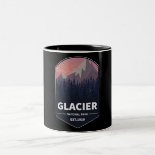 Tasse 2 Couleurs Parc national des Glaciers vintages Montana