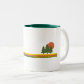 Tasse 2 Couleurs Parc national des Pinnacles Pine Trees Soleil (Devant droit)