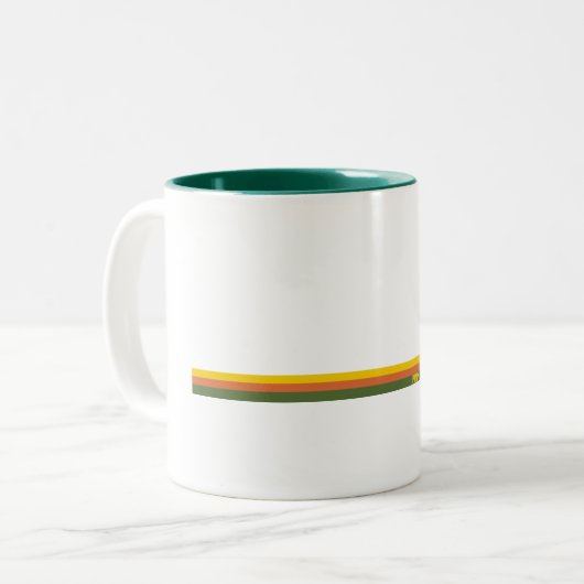 Tasse 2 Couleurs Parc national des Pinnacles Pine Trees Soleil (Devant gauche)